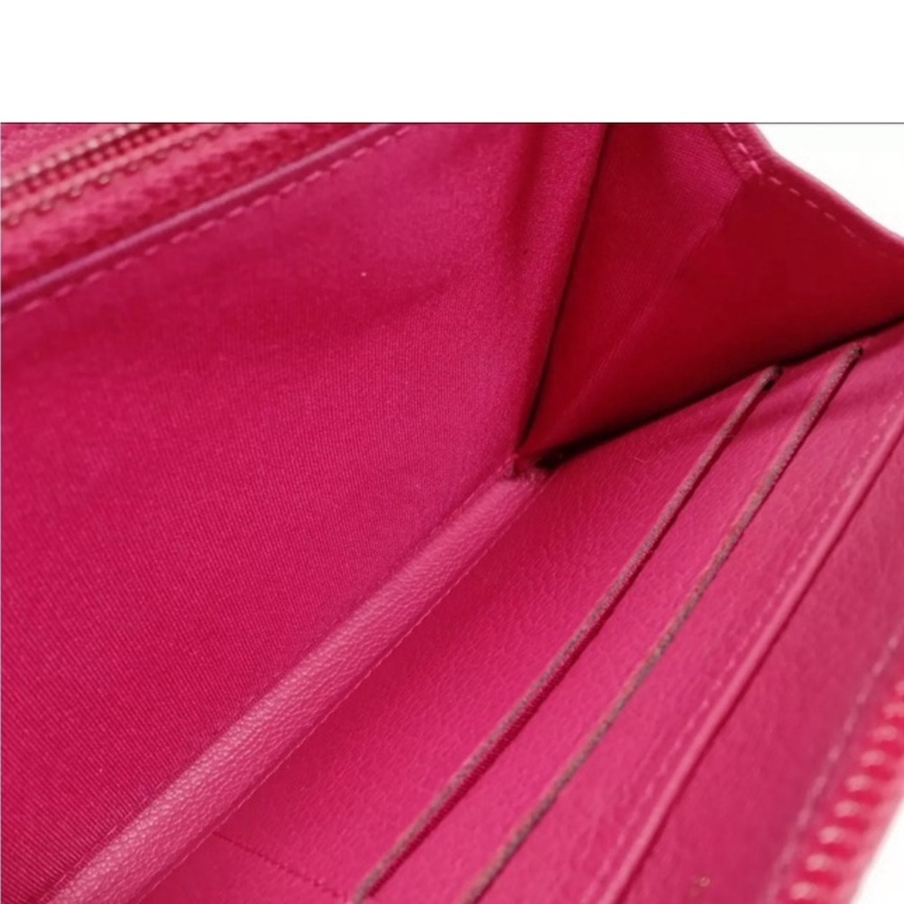 CHANEL Hot pink caviar Zippy leather wallet w/card Authentic - Picture 5 of 6